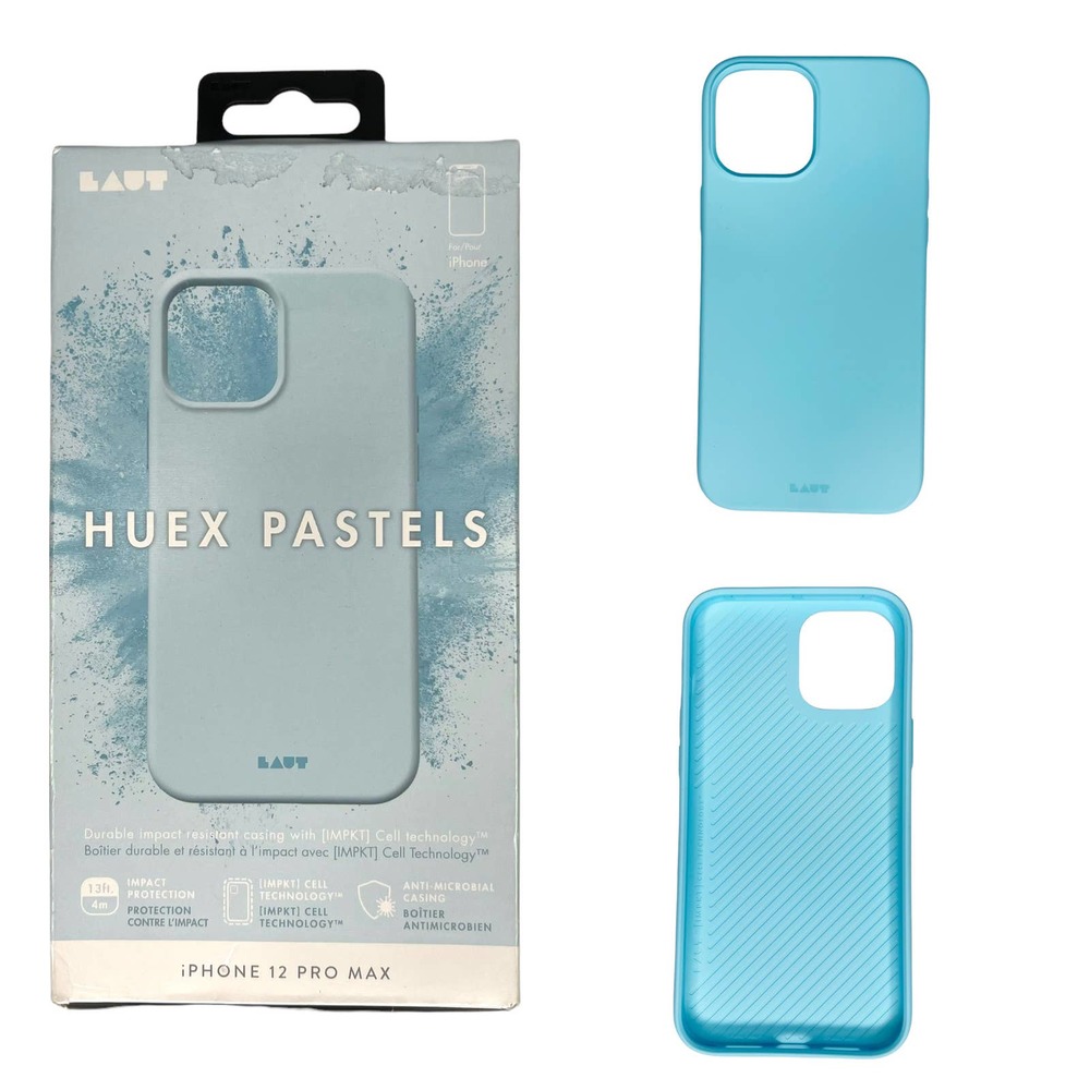 Huex Pastels iPhone 12 Pro Max Phone Case NEW Light Blue